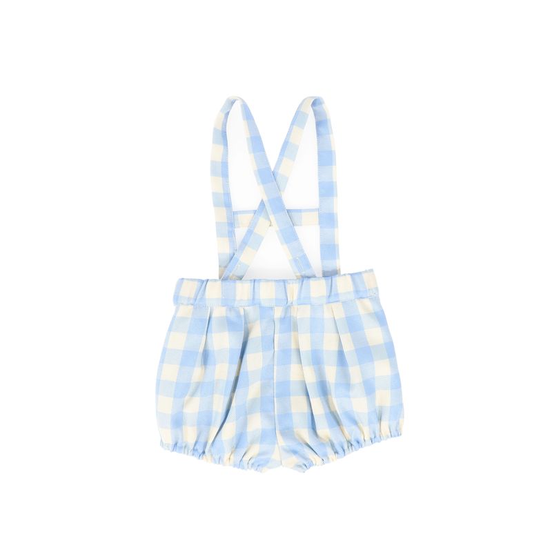 Le Bourdon Light Blue Plaid H Front Suspender Bloomers