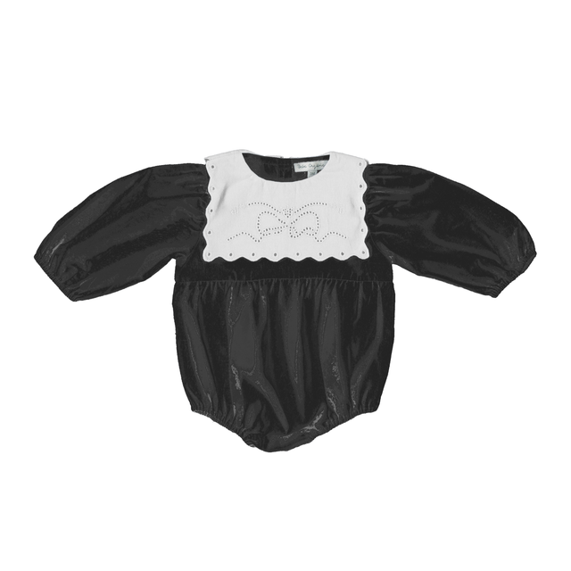 Bebe Organic Evie Midnight Pointelle Romper