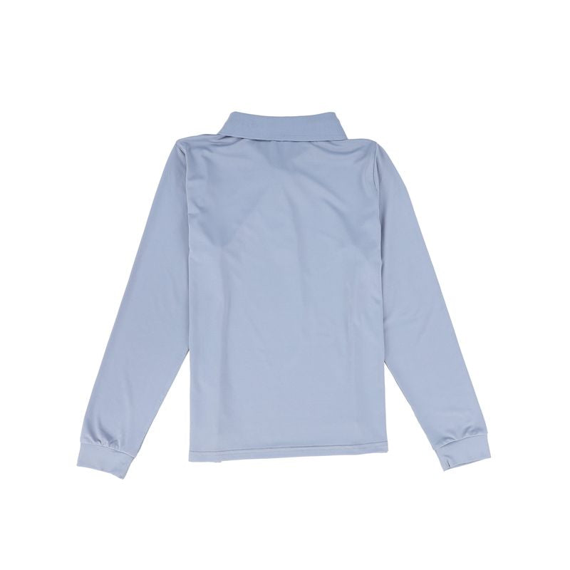 Bace L/S Dusty Blue Logo Polo