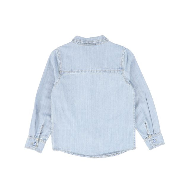 Bamboo Light Blue Denim Logo L/S Shirt