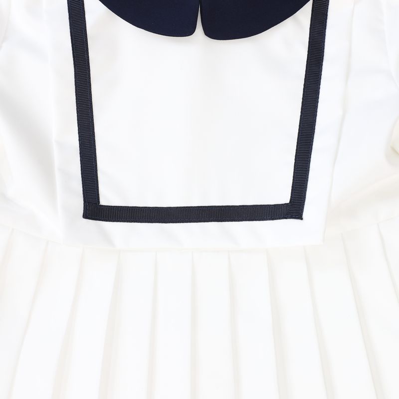 Bace Ivory Collared Trim Dress