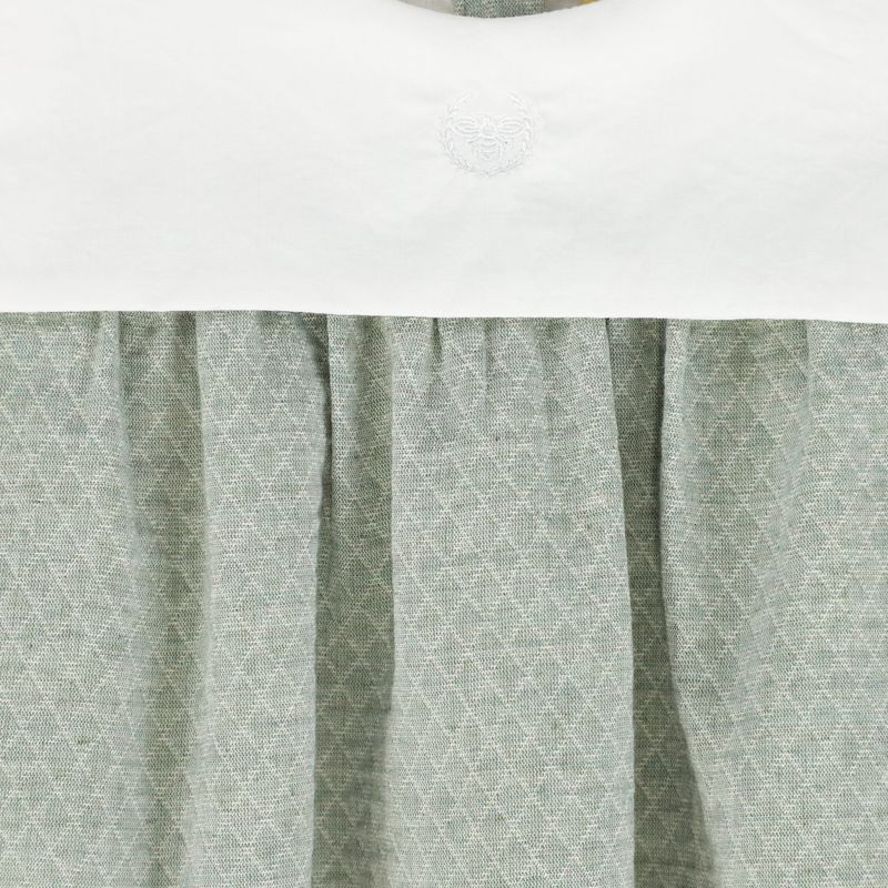 Le Bourdon Green Textured Collar Romper