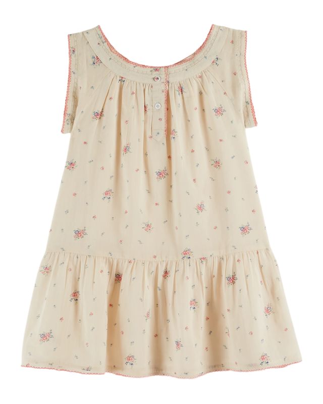 Emile & Ida Paqueretta Pink Floral Cream Dress
