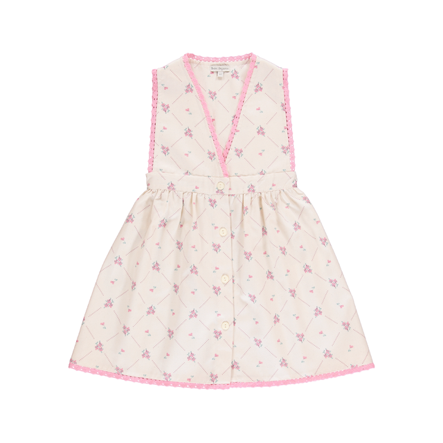 Bebe Organic Heidi Needlepoint Apron Print Dress