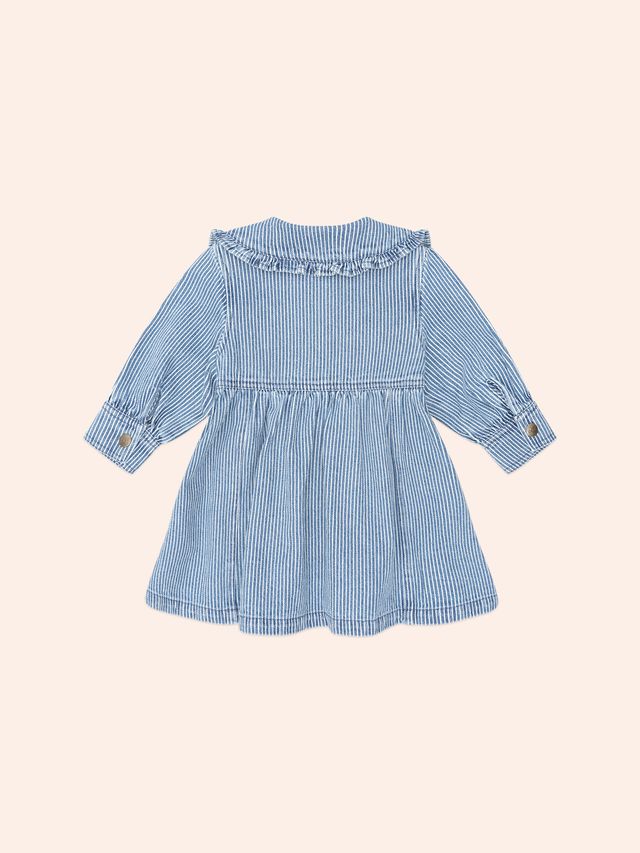 Hux Vintage Bow Collar Denim Dress