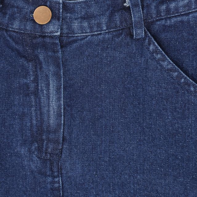 Bamboo Blue Denim Side Pocket Skirt
