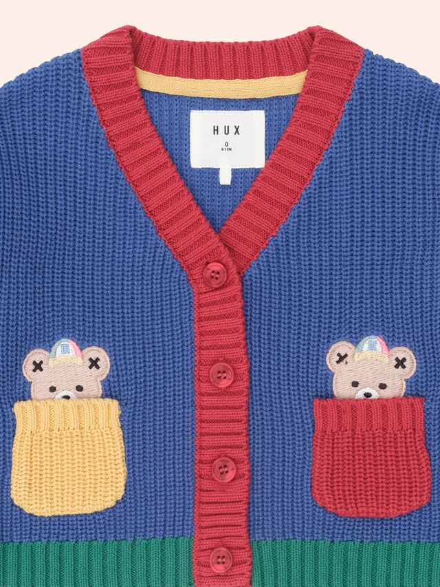 Hux Colour Block Varsity Cardigan