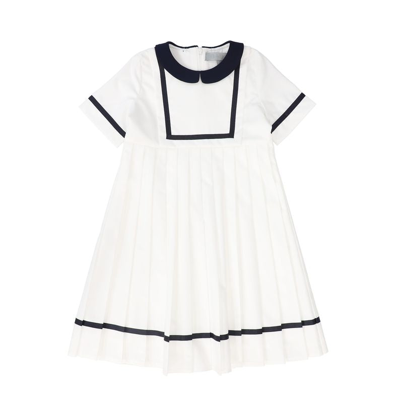 Bace Ivory Collared Trim Dress