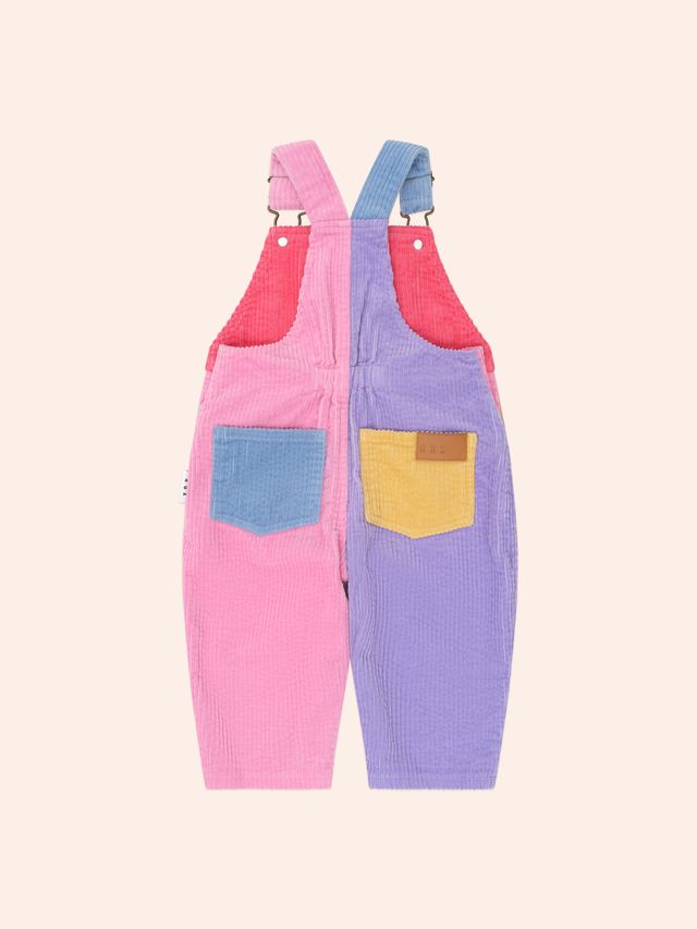 Hux Colour Block Girl Cord Overall