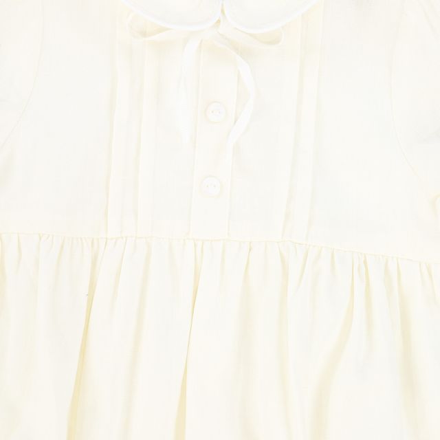 Francesca Guiliano Ivory Linen Pintuck Romper