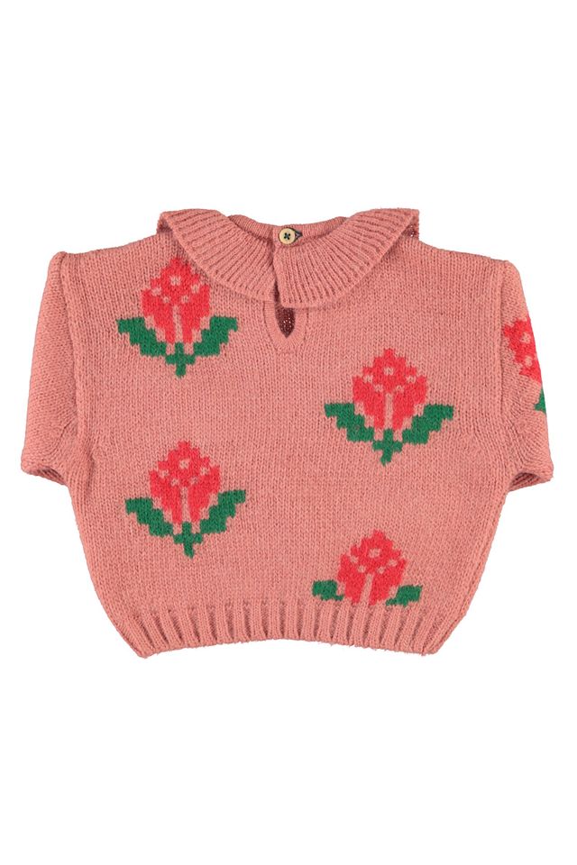 Piupiuchick Jacquard Pink Sweater