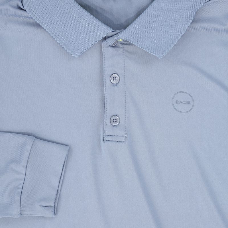 Bace L/S Dusty Blue Logo Polo