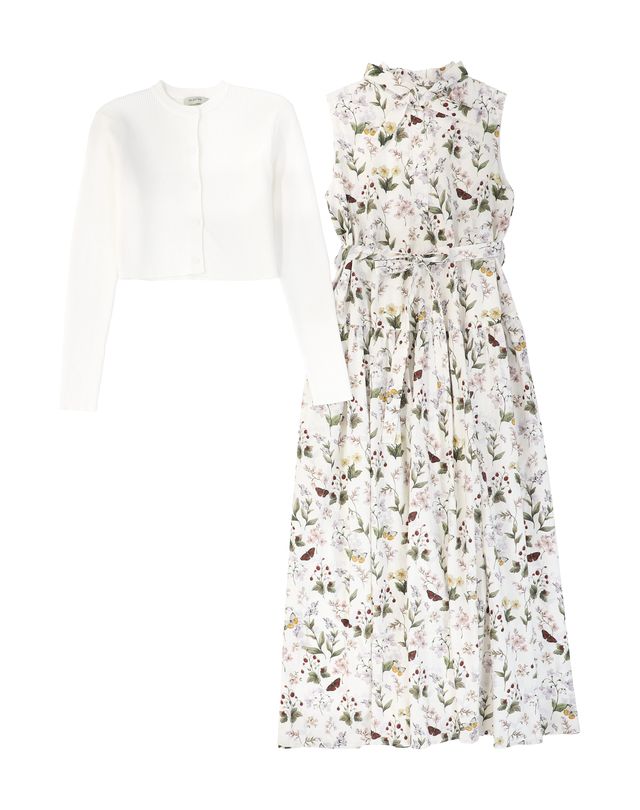 Valentina Floral Garden Drop Waist Dress Set