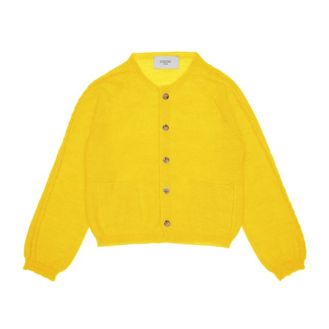 Paade Mode Phoenix Yellow Pocket Cardigan