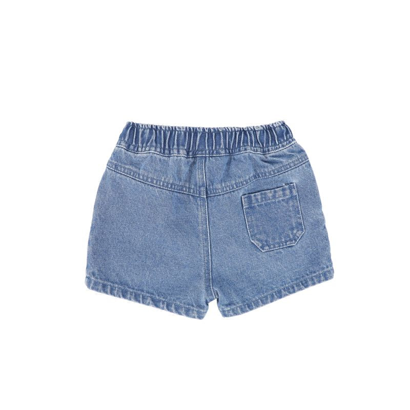 Le Bourdon Blue Denim Pocket Shorts