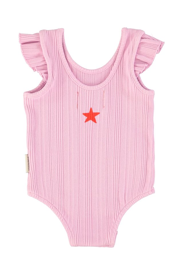 Piupiuchick Lilac w/ Red Heart Print Romper