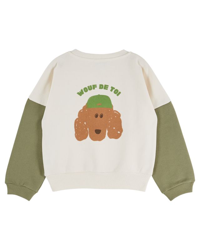 Emile & Ida Ecru/Pistachio Dog Sweater