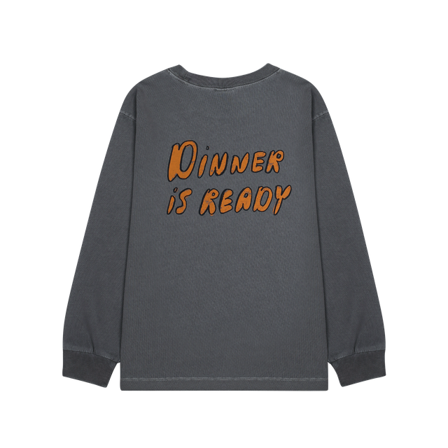 Jelly Mallow Charcoal Dinner Pigment Longsleeve T-shirt SIZE DOWN
