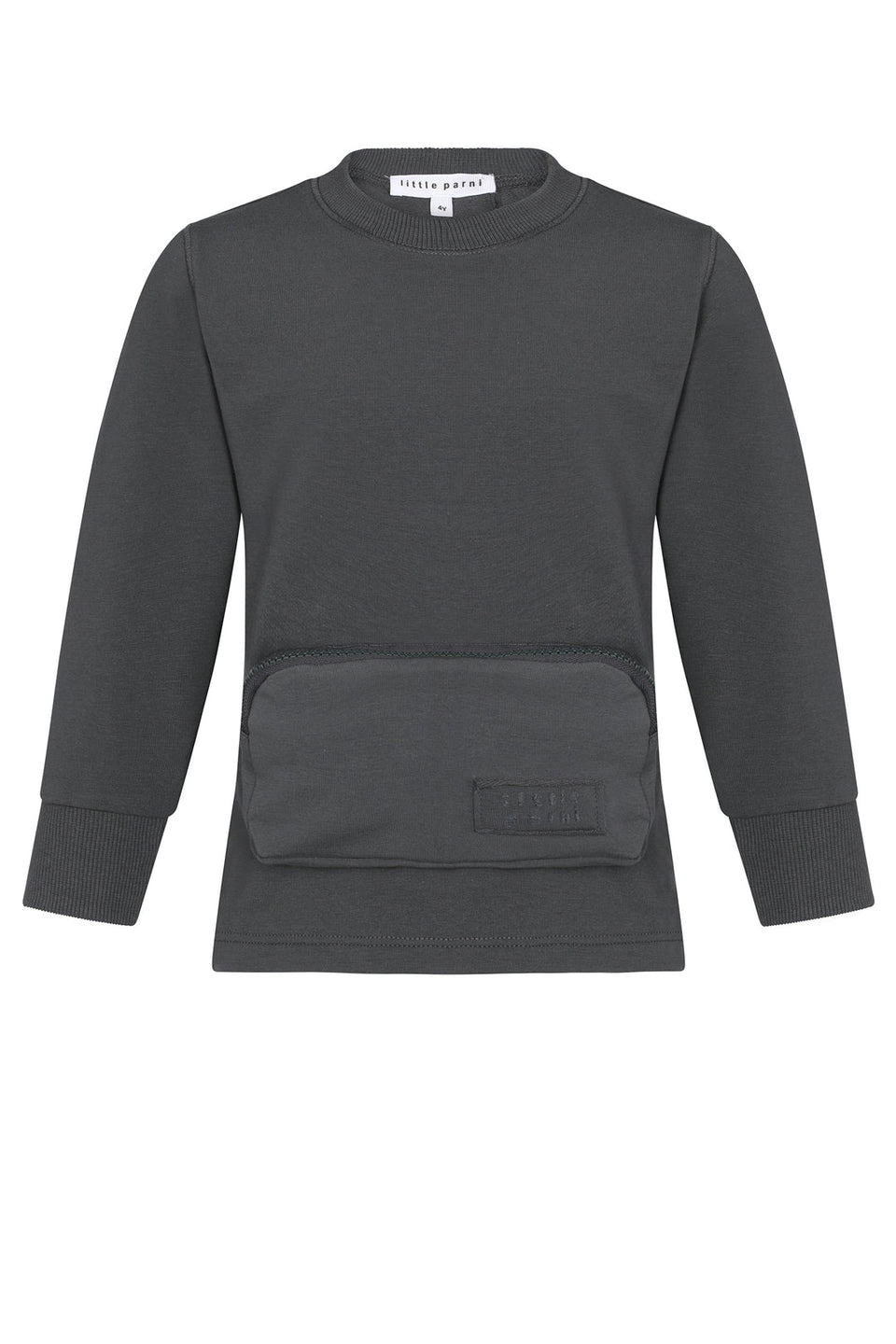 Little Parni Grey Boys Pocket Sweatshirt