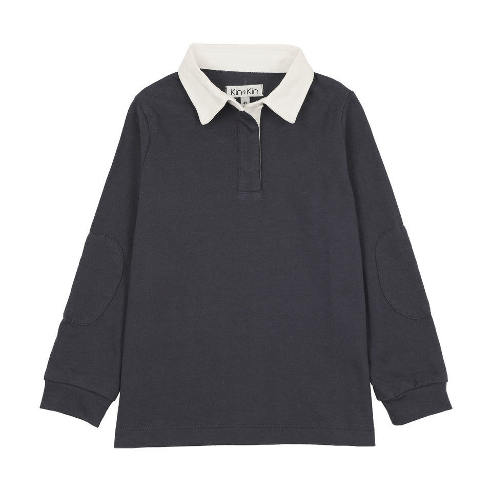 Kin+Kin Navy Boys Rugby Polo Shirt