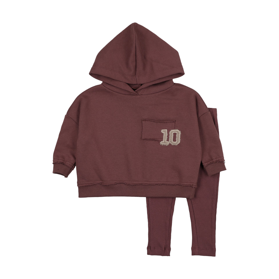 Kin+Kin Mauve Hooded Sweatshirt Set