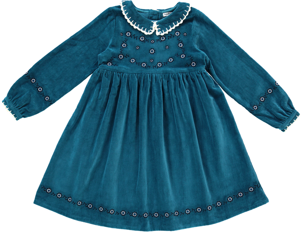 Bebe Organic Millie Steel Blue Dress