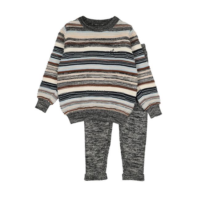 Sweet Threads Multicolor Glacier Stripe Set