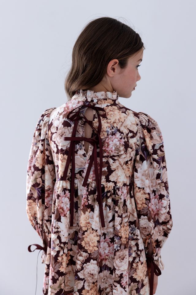 Petite Amalie Winter Bloom Cord Dress