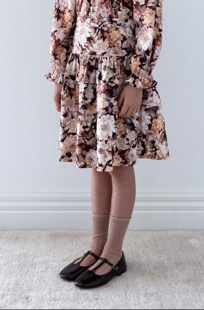 Petite Amalie Winter Bloom Print Cord Skirt