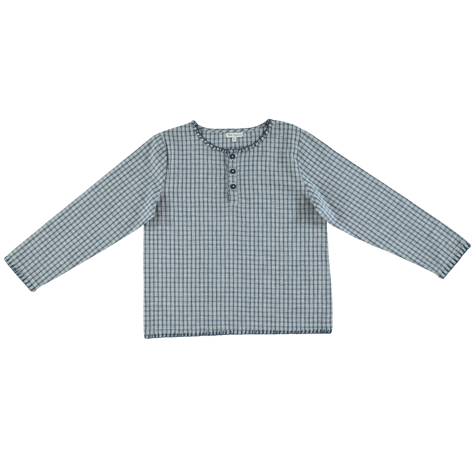 Bebe Organic Rigal Blue Check Shirt