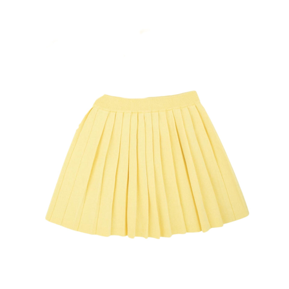 Ra & Da Yellow Knit Pleated Skirt
