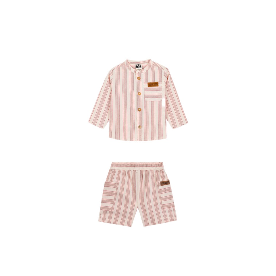 Bonton Rayures Viva Coral Stripe Baby Set