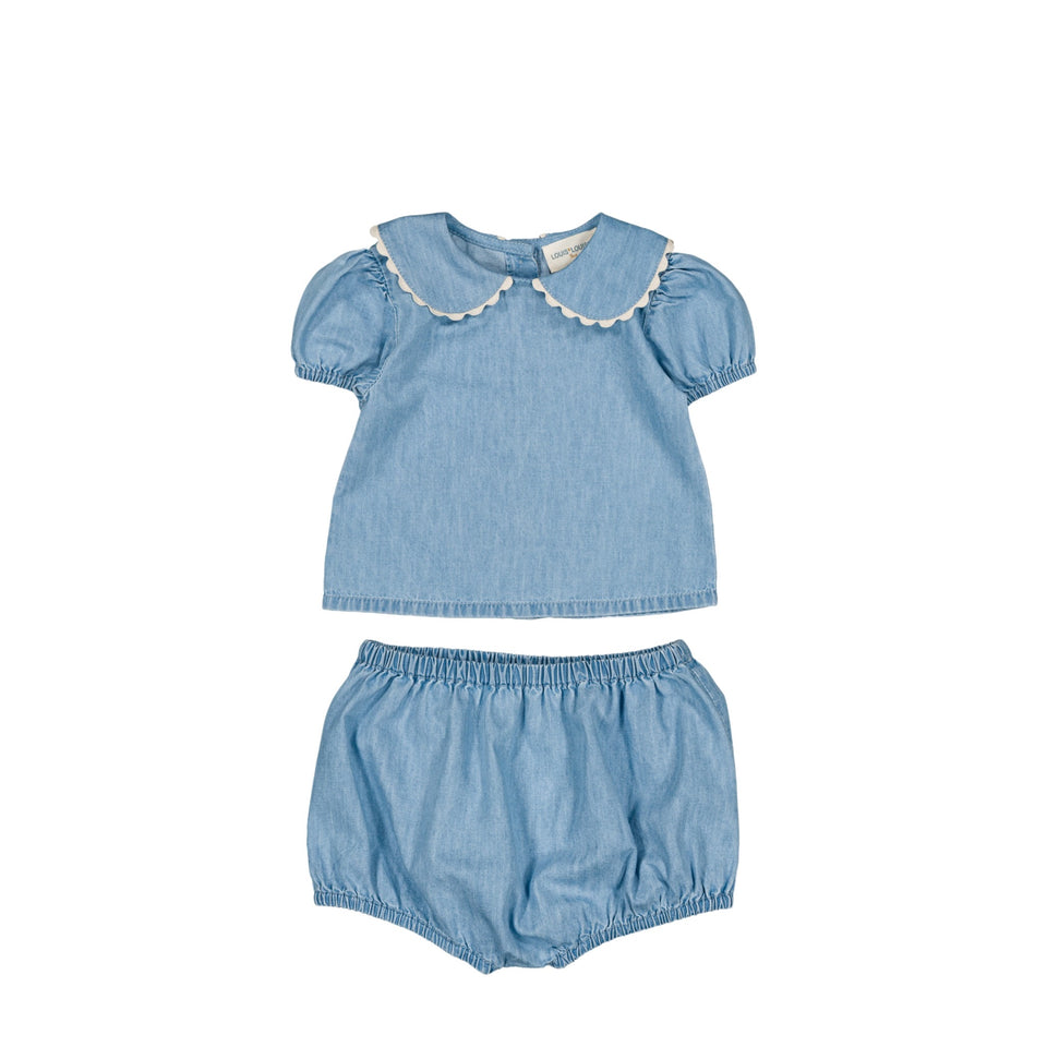 Louis Louise Maybe Light Blue Chambray Set