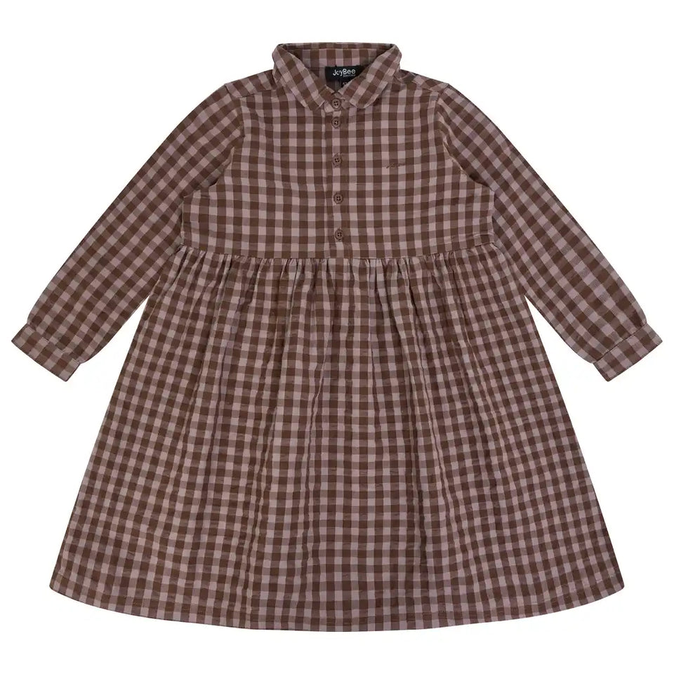 Jaybee Chestnut/Slate Checkered Shirtdress