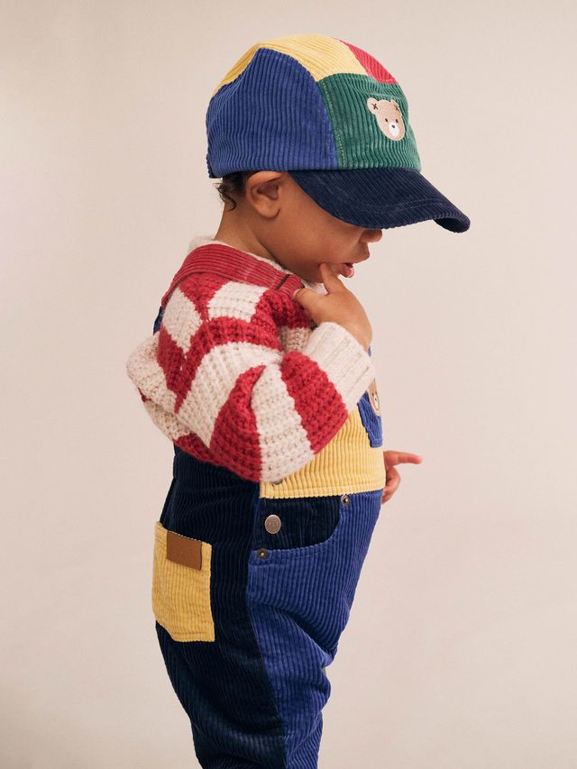 Hux Multi Boys Colorblock Cord Overall