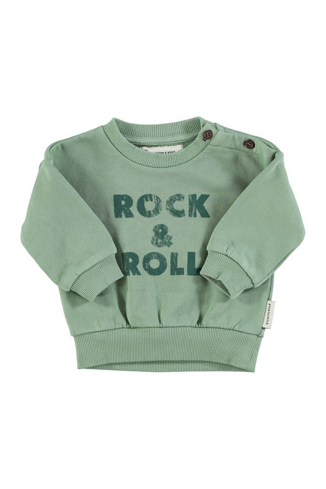 Piupiuchick Baby Green "rock & roll" Sweatshirt
