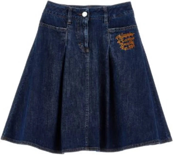 Philosophy Blue Denim Skirt