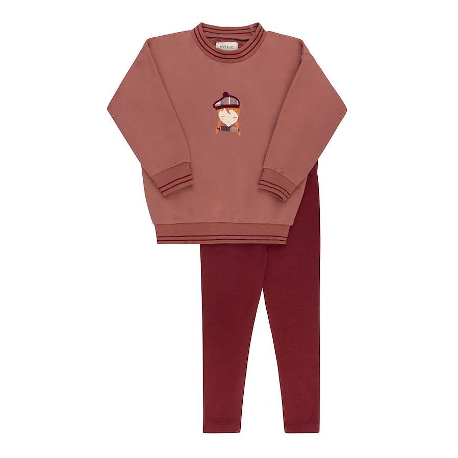 Elys & Co Pink French Terry Scottish Collection 2pc Set