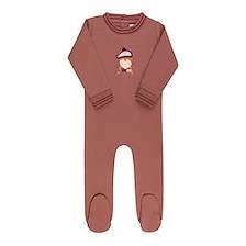 Elys & Co Pink French Terry Scottish Collection Footie