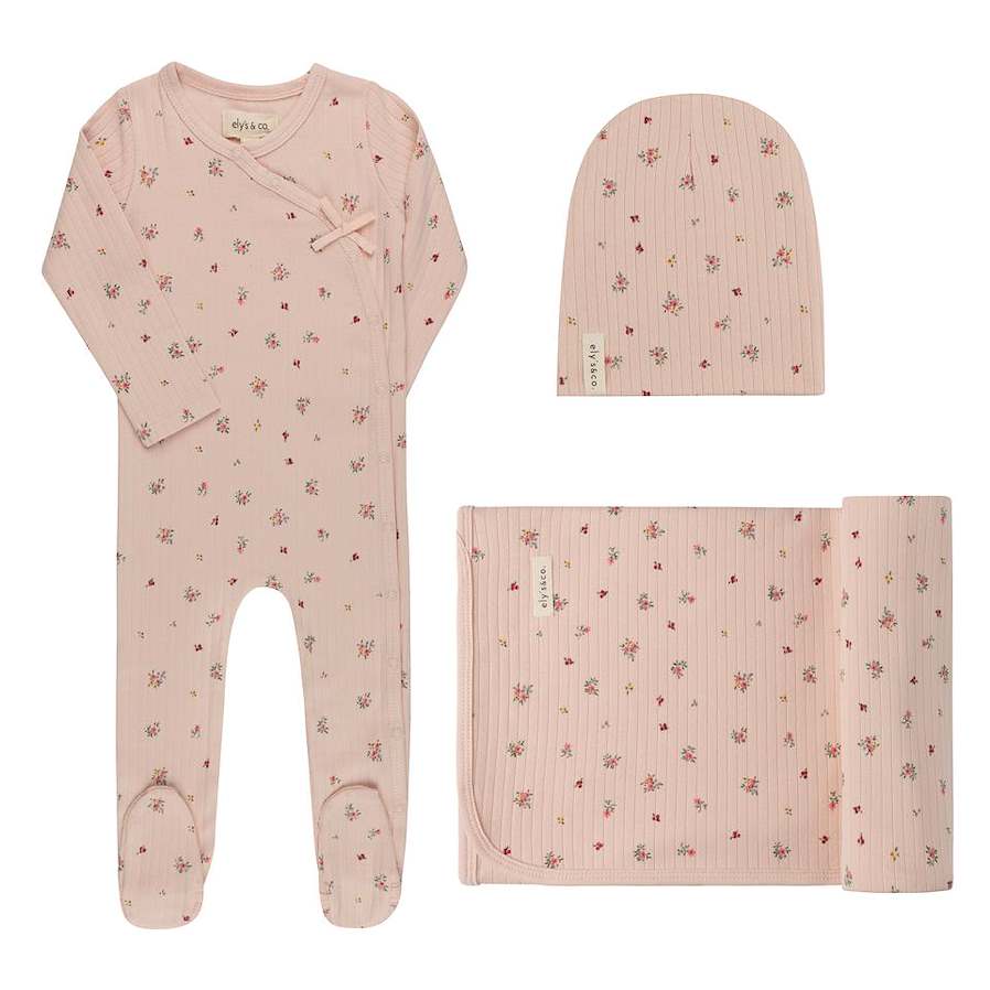 Elys & Co Pink Floral Printed Star Collection Take Me Home Set