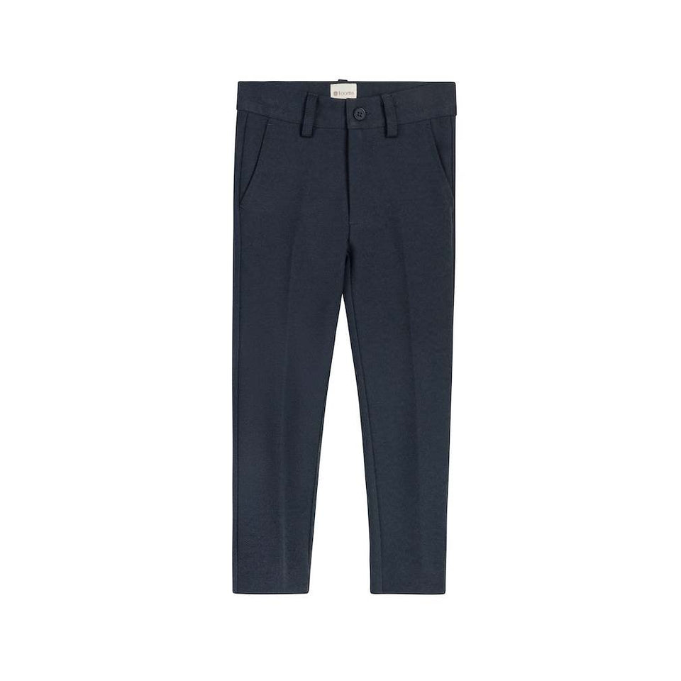 Looms Navy Embroidered Trim Collection Pants