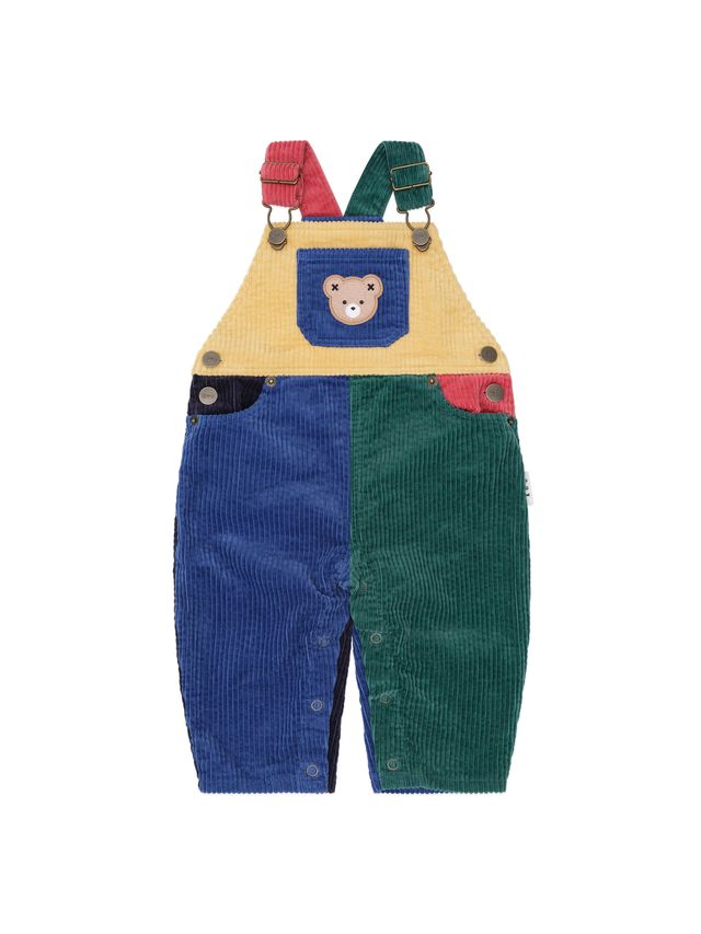 Hux Multi Boys Colorblock Cord Overall
