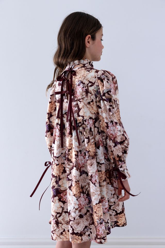 Petite Amalie Winter Bloom Cord Dress