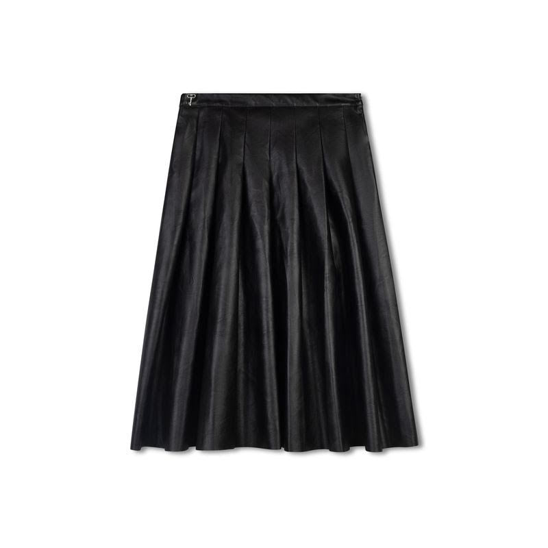 Poet Lea Leather Pleated Skirt