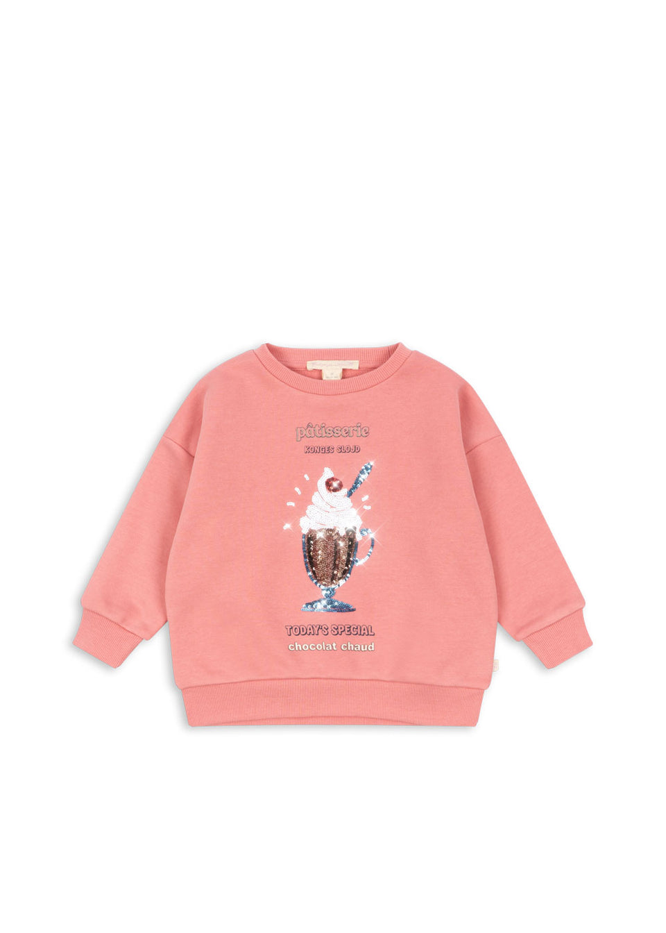 Konges Slojd Peach Blossom Lou Sequin Sweatshirt-Runs Full Size Down