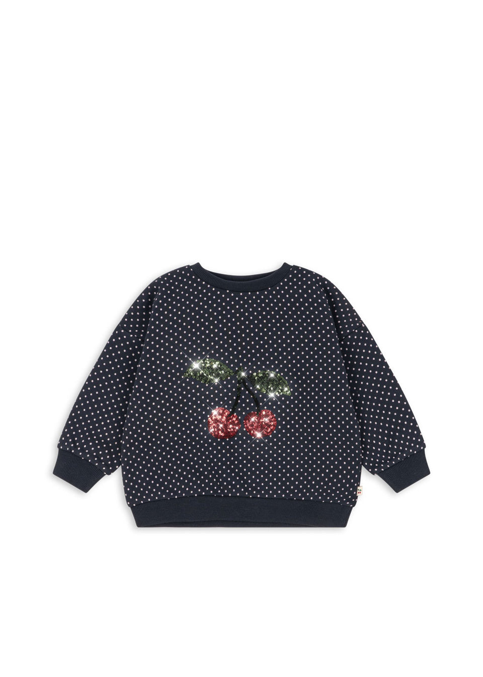 Konges Slojd Dot Tout Petite Sequin Sweatshirt-Runs Full Size Down
