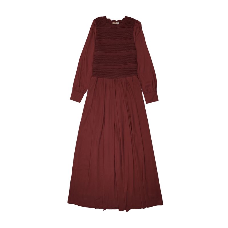 Prairie Maroon Cosima Dress