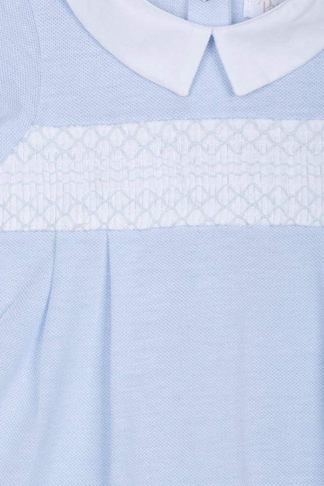 Patachou 303 Blue Knit Baby Boy Romper