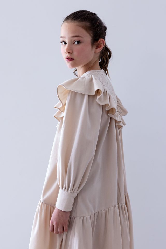 Petite Amalie Winter Snow Criss Cross Cord Dress