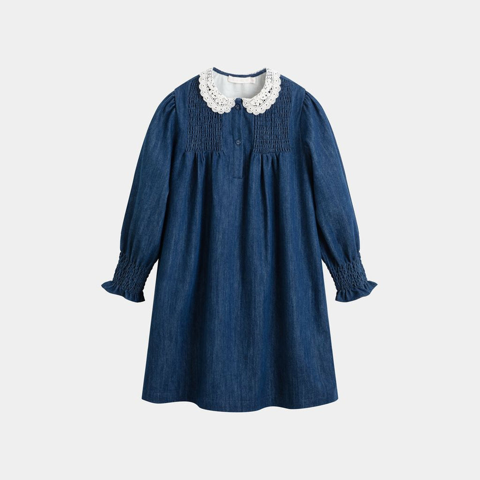 Cera Una Volta Loredana Denim Blue Dress